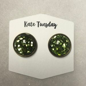 Kate Tuesday Jewelry - 5/$20 Green Flecked Sparkle Earring Studs - New Kate Tuesday Jewelry - 5/$20 Green Flecked Sparkle Earring Studs - New
